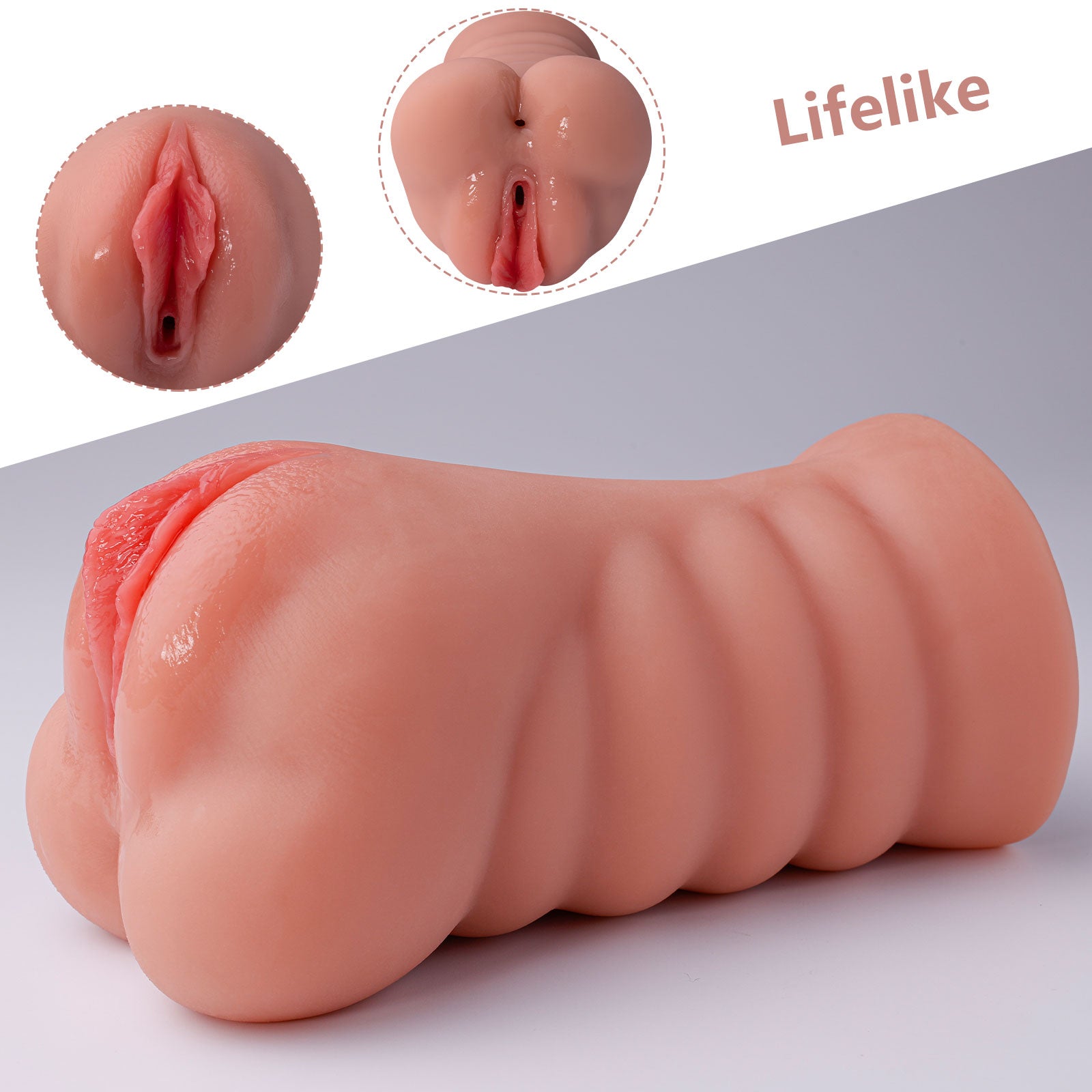 Side view of a 1.98lb male sex toy