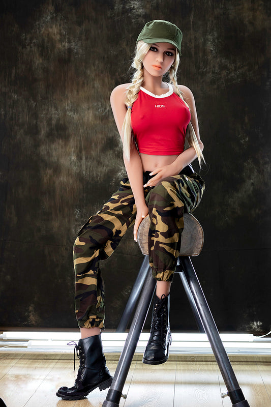 166cm/65.35in Female Torso Sex Doll  Blonde Sexy Female Officer Realistic Sex Toy For Men