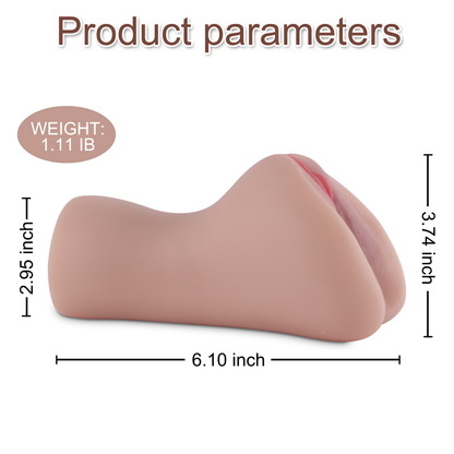Realistic Vibrating Fake Pussy Male Toys - TPR Men's Sex Toys 500g ＳＱ-ＭＡ60063