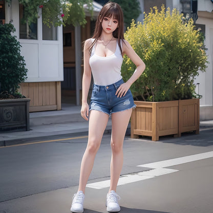 125cm/49.21in Real Sex Doll for Men – Mini Sex Dool Summer Casual Edition