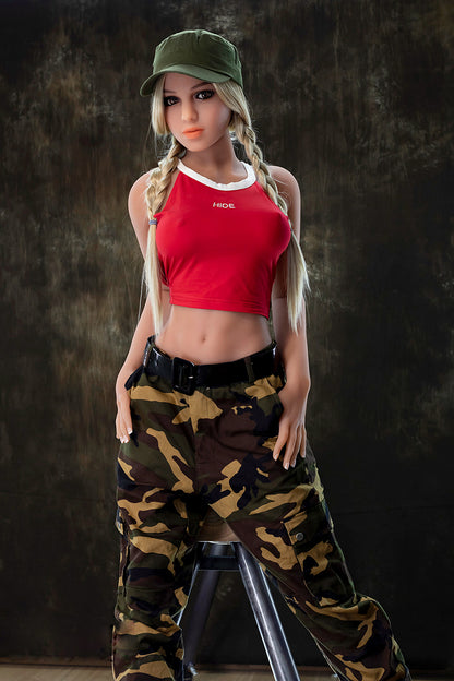 166cm/65.35in Female Torso Sex Doll  Blonde Sexy Female Officer Realistic Sex Toy For Men
